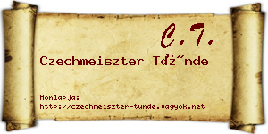 Czechmeiszter Tünde névjegykártya